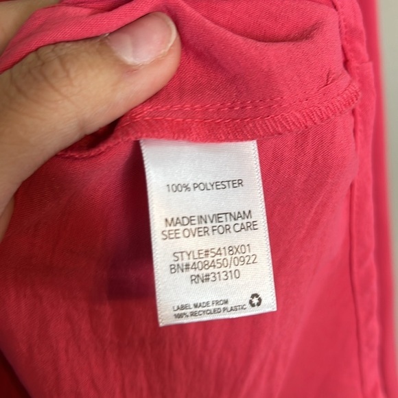 221 - I.N. Studio NWT Pink Boho Mid-Sleeve Top, Size Petite Large - Picture 6 of 7